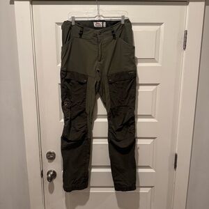 Fjällräven Keb Trekking Trousers Green Outdoor Pants Women’s Size 34 x 32